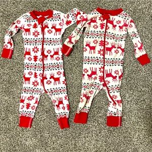 2 Hanna Andersson Dear Deer 18-24 months Christmas Pajamas